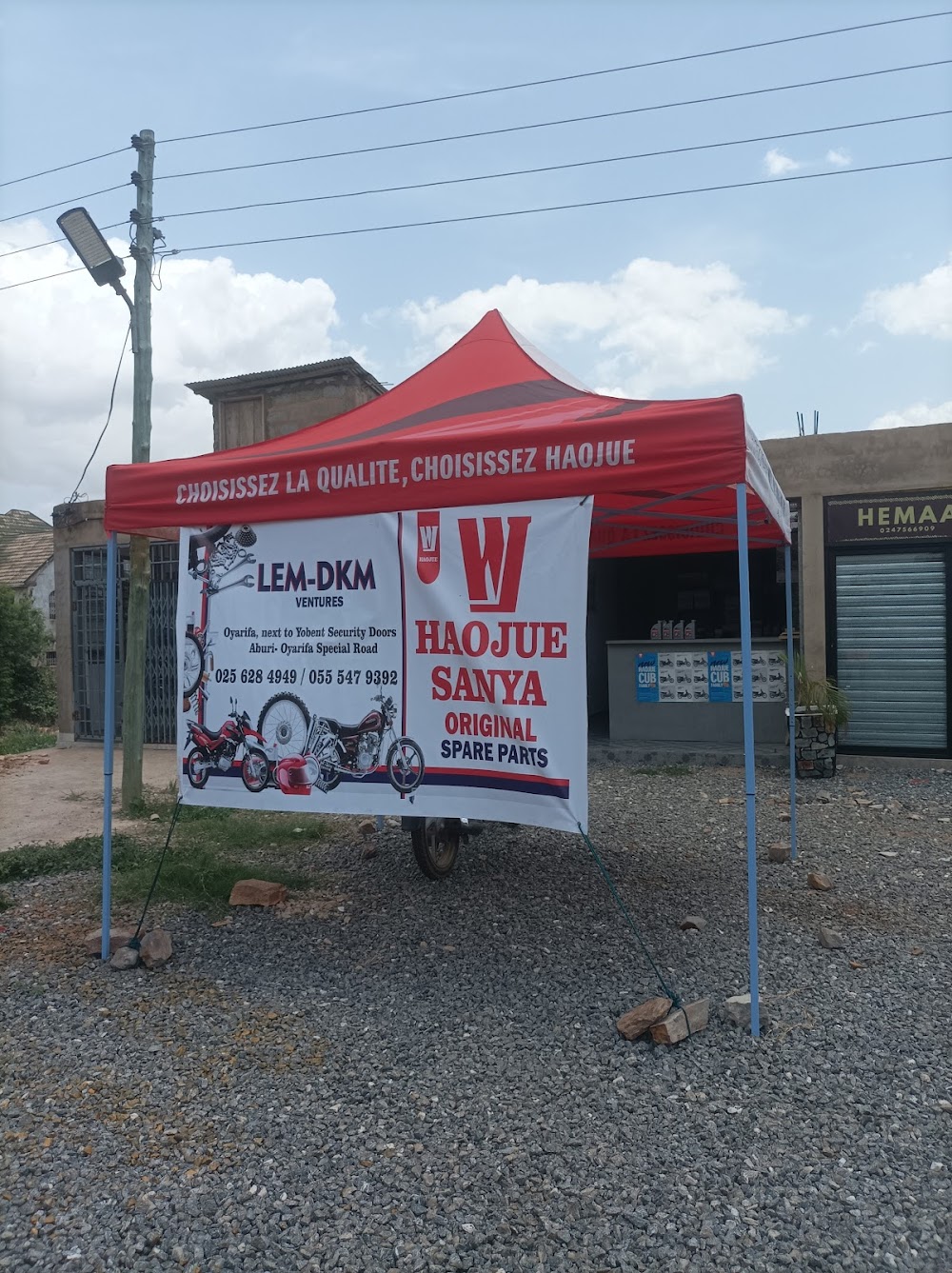 HAOJUE, SANYA , Motorcycles original spare parts. ( LEM-DKM Ventures)